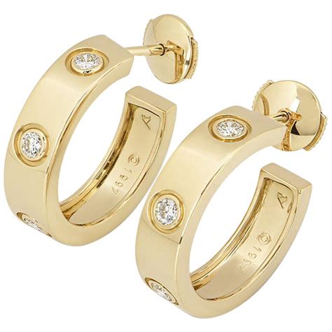 cartier love hoop earrings replica|cartier love earrings full diamond.